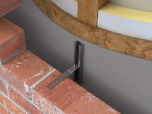 Channel and Strip Tie System for timber frame buildings - In situ Image